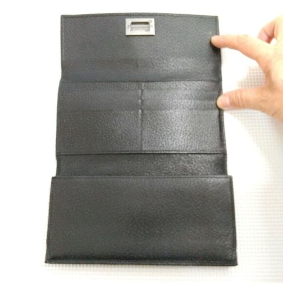 Authentic GUCCI Long Black Leather Wallet in Excellent Condition - Picture 3 of 9